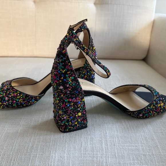 Betsey Johnson Multicolor Women's Kami Block Heel Dress Sandals - Size 9 - Picture 3 of 7